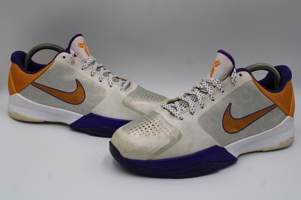 Size 7Y - Vintage Nike Zoom Kobe 5 GS 'Lakers Home' - 386647-100